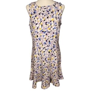 LOFT Outlet Lilac Print Sleeveless Fit & Flare Dress - Petite